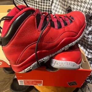 Jordan Red and Black Athletic Shoes